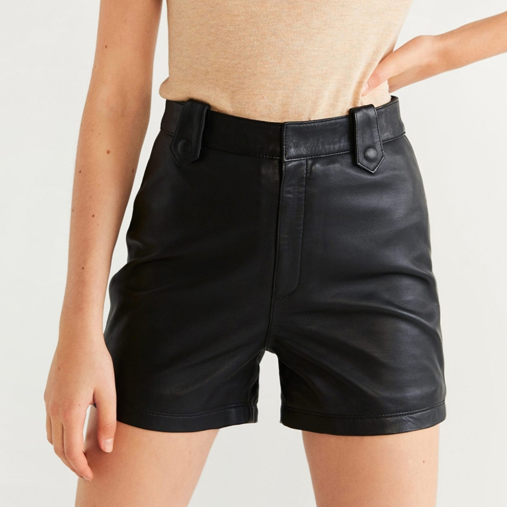 BNWT MANGO Genuine Leather Shorts